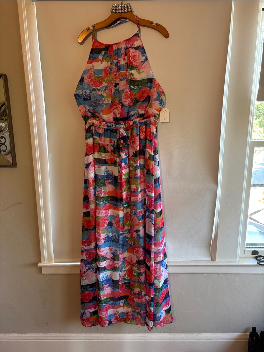 Jessica Simpson Multicolor Floral Halter Maxi Dress